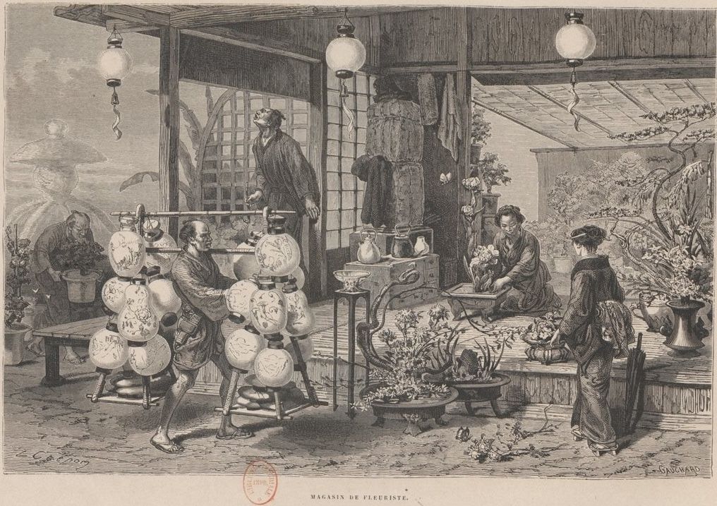 Le Japon illustré, Aimé Humbert, magasin de fleuriste, 1870